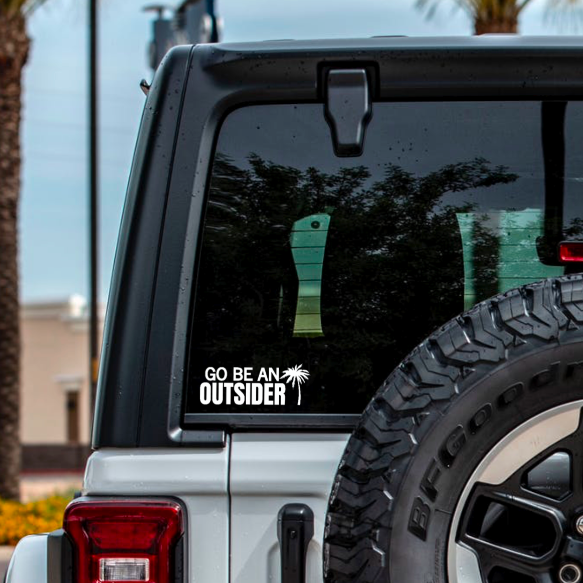 GO BE AN OUTSIDER Palm Tree Edition Car Decal